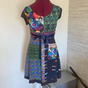 Desigual Multicolor Patchwork Mini Dress